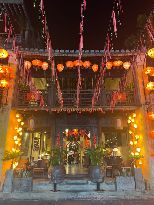 Hội An Ancient Town lit up for a busy festival night
