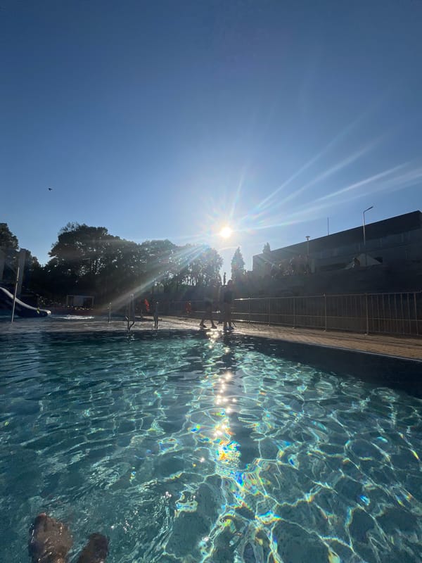 Afternoon swim session documented at public pool facility
