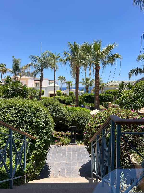 Lazy resort morning in Sharm El Sheikh, gardens and all