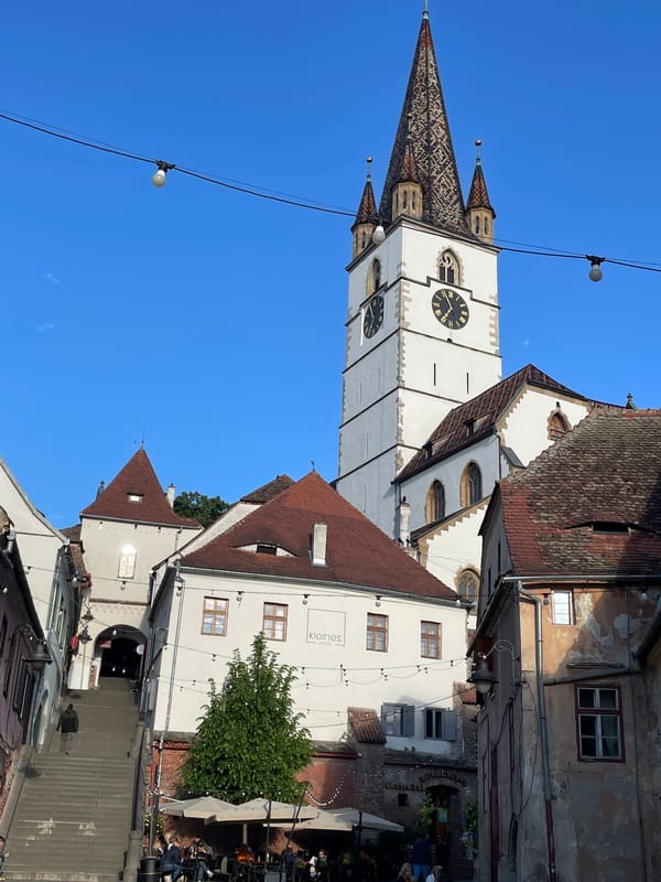 Cathedral views documented in Sibiu, Romania