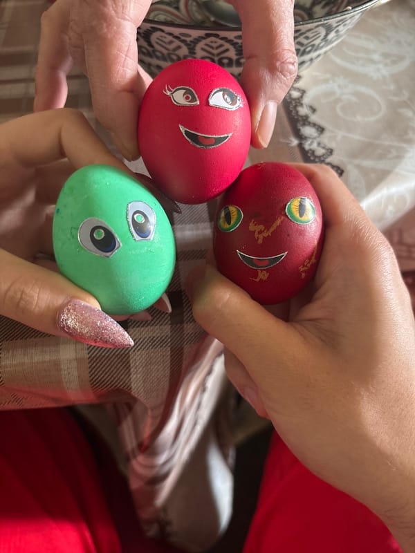 Easter celebration with painted eggs documented in Goritsa, Bulgaria