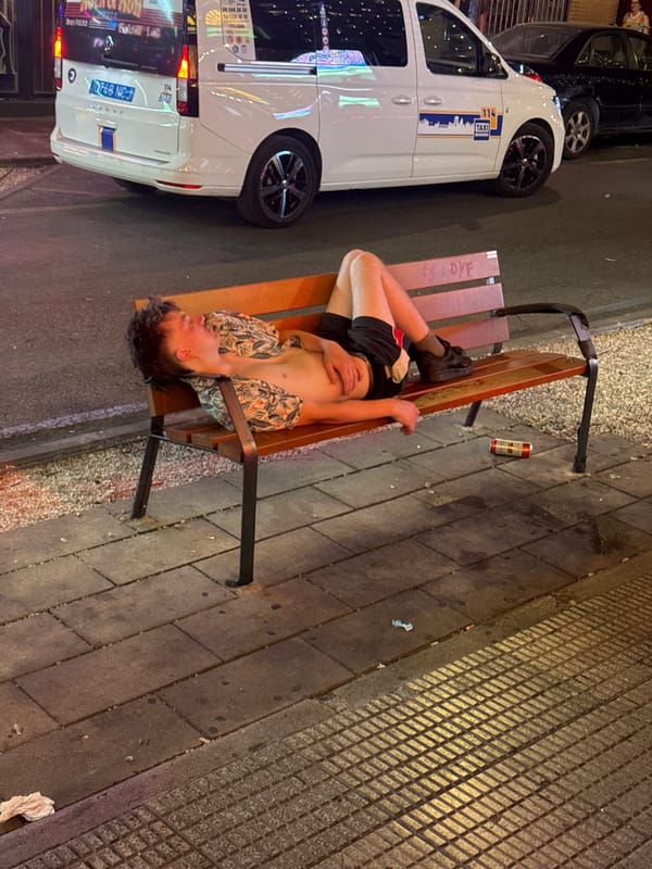 A night out along Benidorm's neon-lit club strip