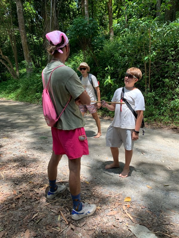 Early morning forest hike captured on Ko Samui trails
