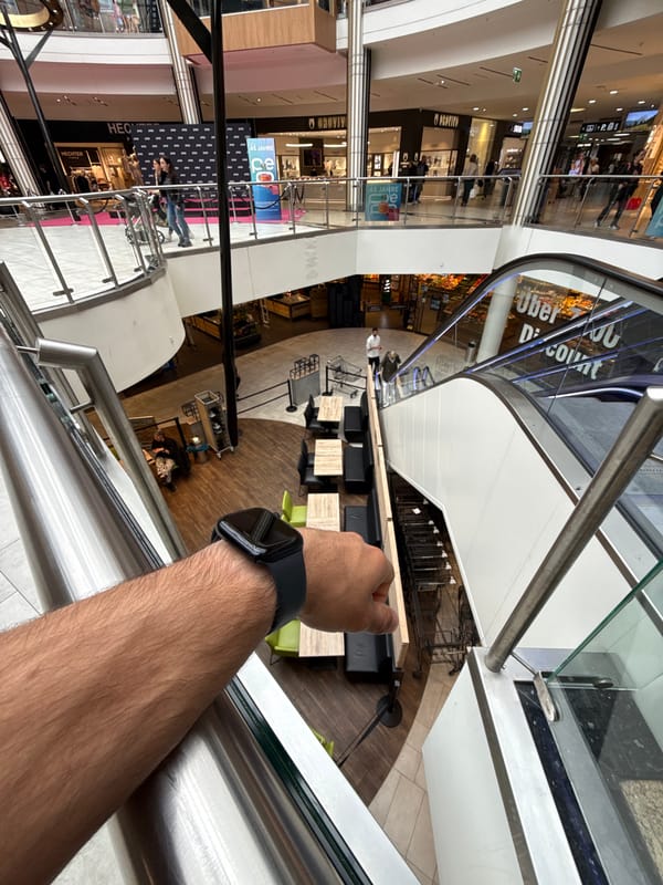 Morning shoppers document routine life at Munich shopping center