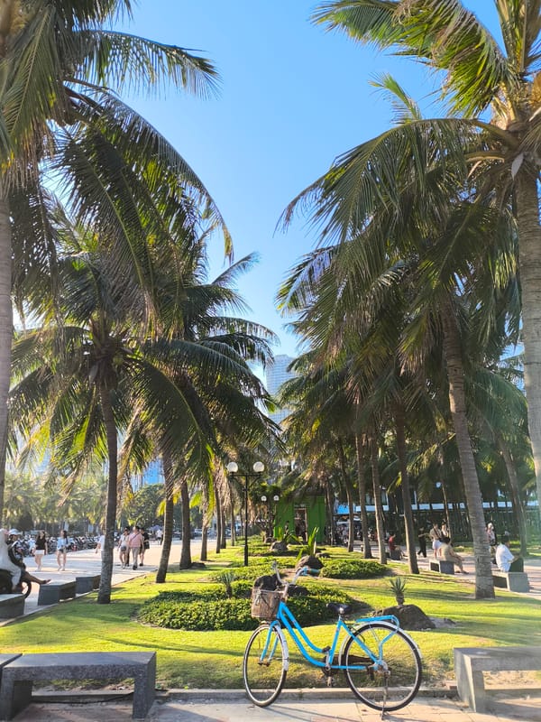 Đà Nẵng Beach on a busy sunny morning