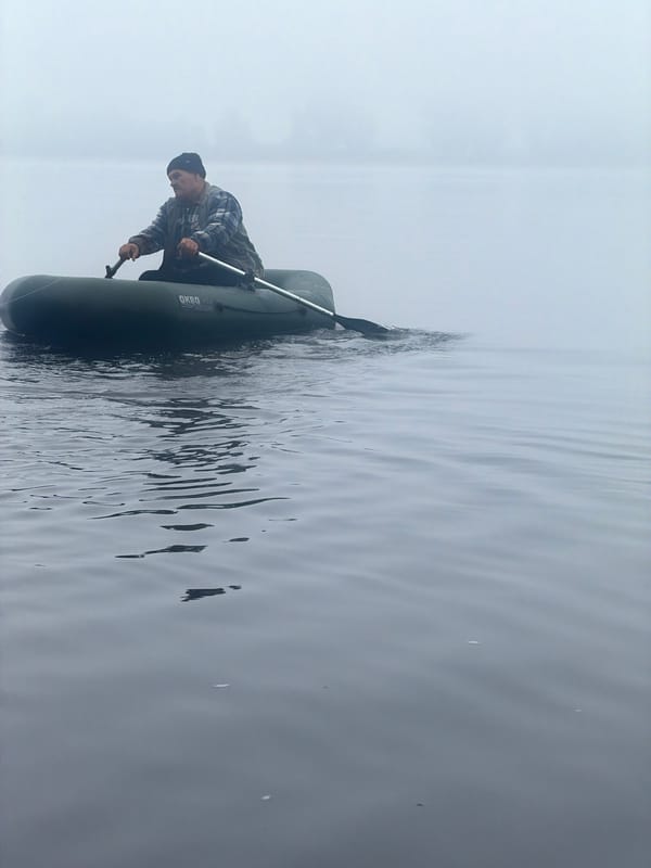 Early morning fishing expedition yields catches in Noviy, Russia