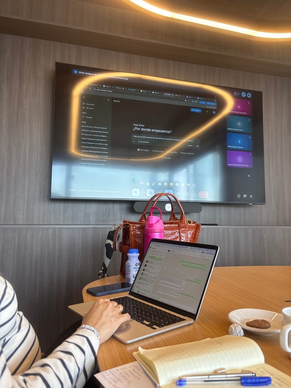 Person working at desk in office workspace