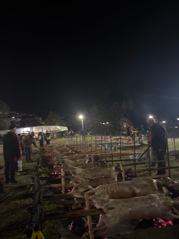Traditional mass roast gathering held in Zlatograd, Bulgaria