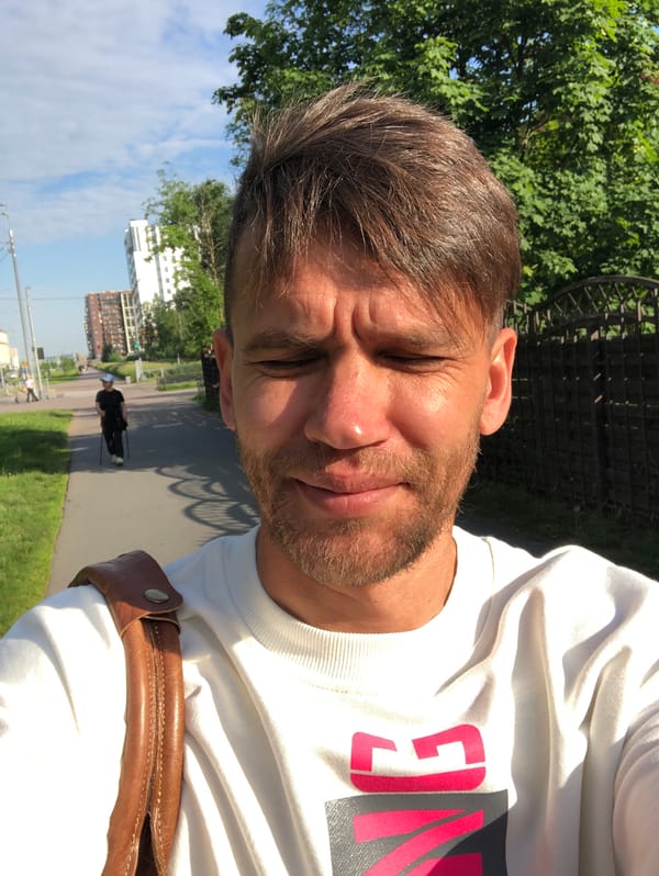 Morning walk documented in Saint Petersburg park area