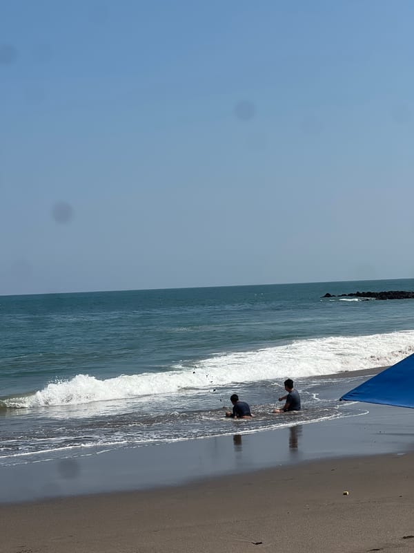 Lazy morning on the beach at North Kuta, Bali