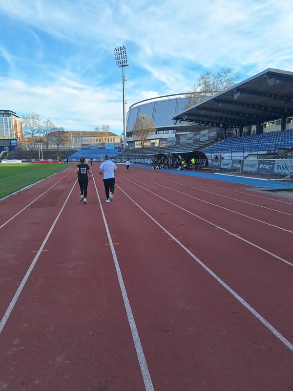 Athletes spotted on outdoor track during sunny afternoon