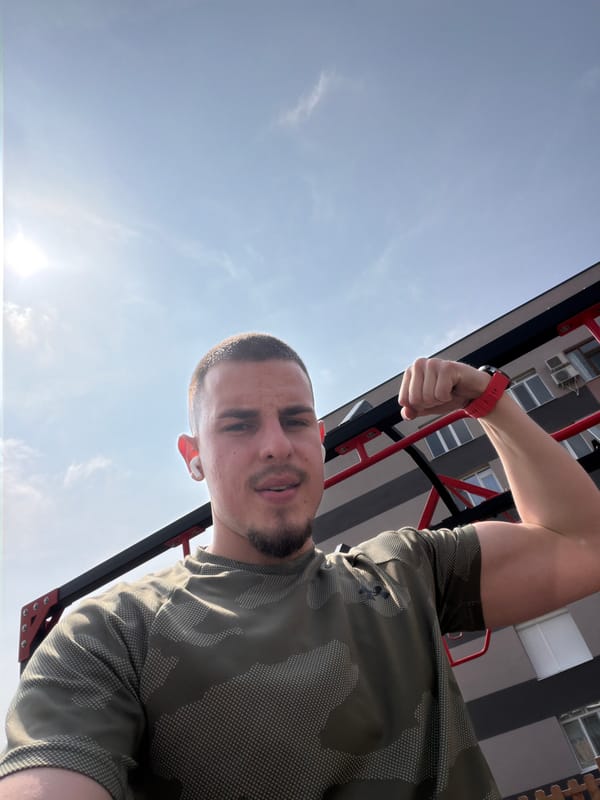 Man documents morning with multiple selfies around Peshtera, Bulgaria