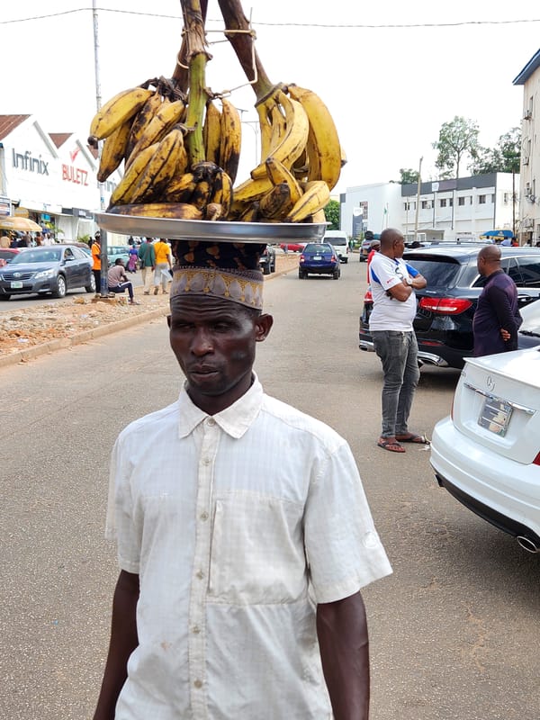 Street vendors and pedestrians observed during afternoon hours