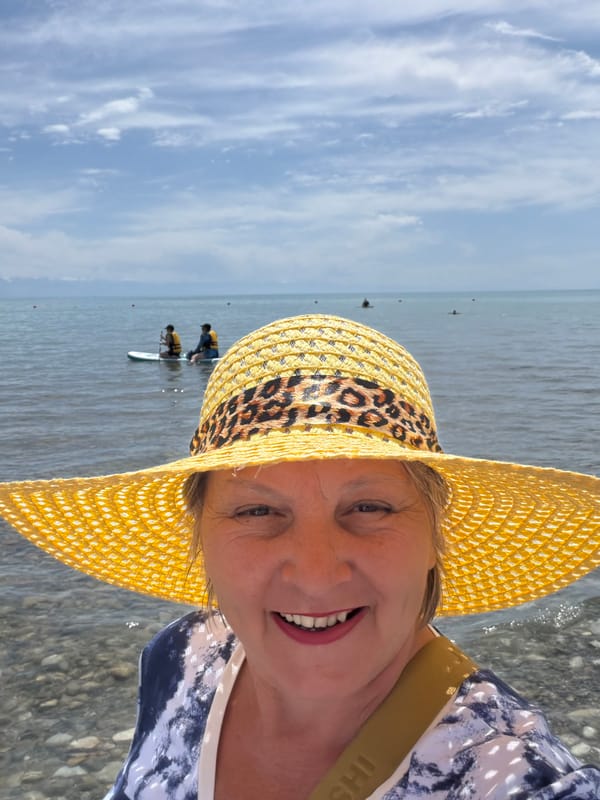 A relaxed day on the water with paddleboards, inflatables, and swimmers