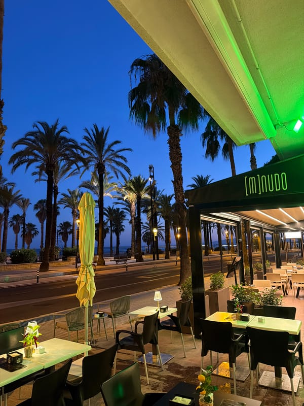 Salou beachfront comes alive on a summer evening