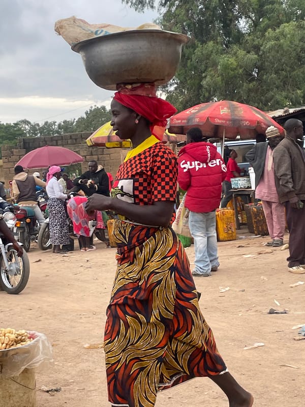 Afternoon market hustle across Wang, Nigeria