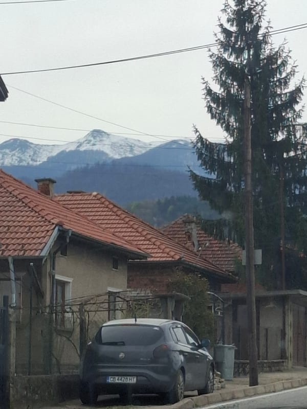 Winter mountain landscape photographed in Barziya, Bulgaria