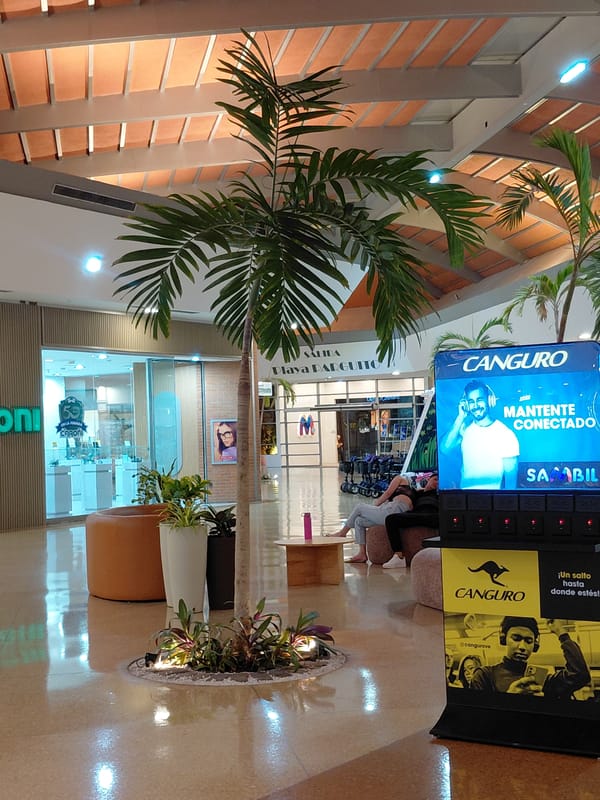 Inside Sambil Mall, Pampatar — retail floors and architecture