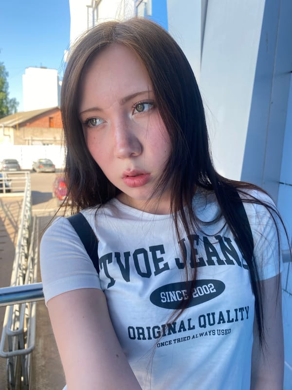 Woman documents routine day through selfies across urban locations