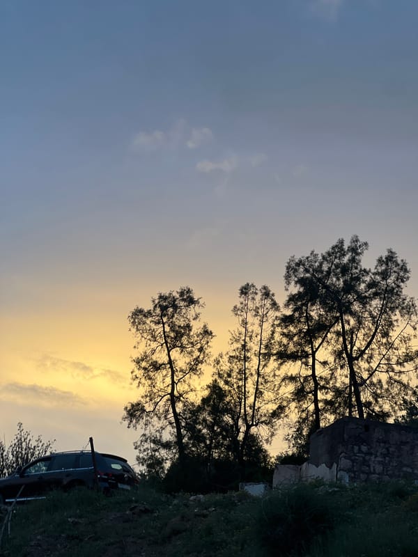 Dusk sky gradient captured near Bin El Ouidane, Morocco