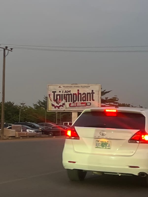 White SUV with lit taillights spotted in Galadimawa Village
