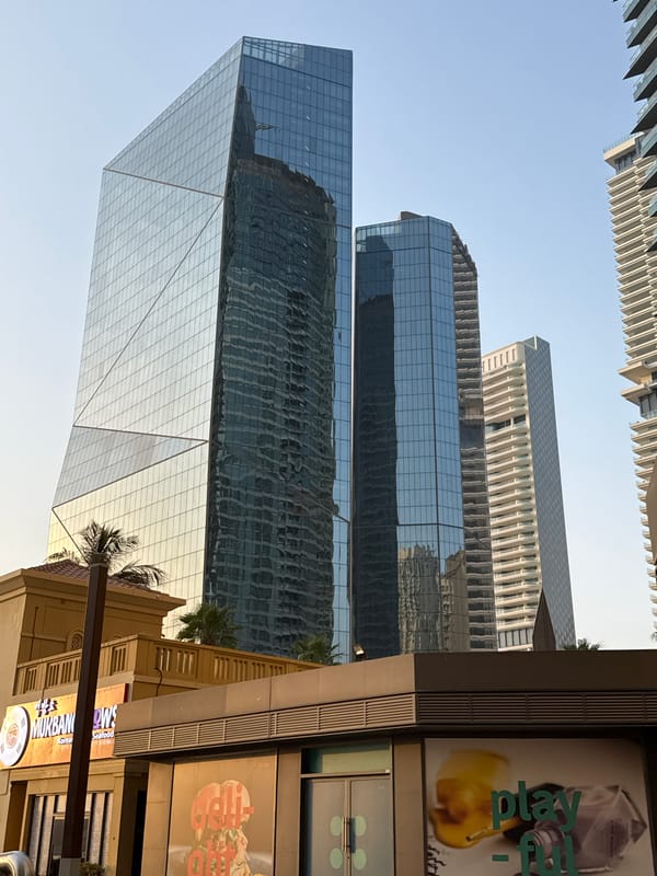 Dubai skyline and sunset views around the Marina district