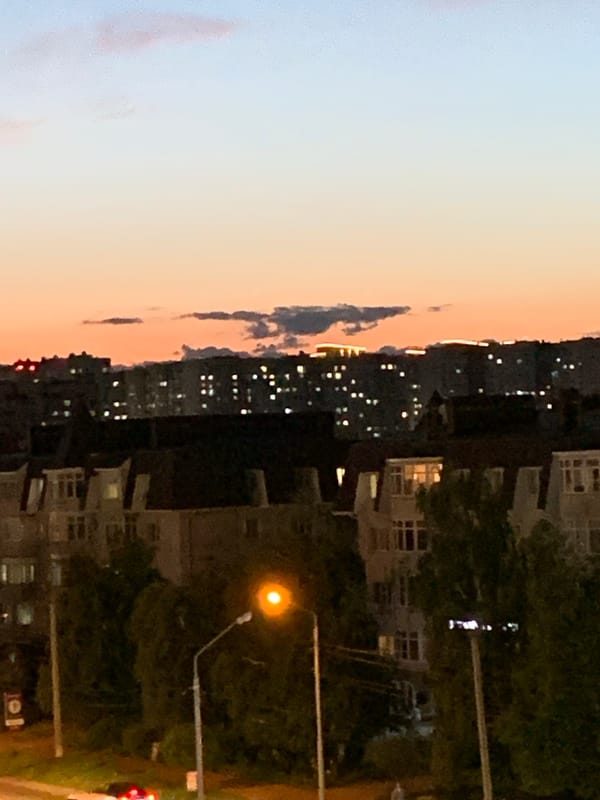 Evening memories: guitar, cats, and twilight walks documented