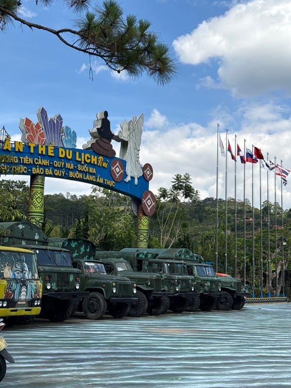 Military vehicles spotted near Vietnam tourist sites
