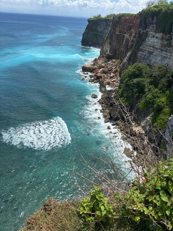 Clifftop ocean views captured at Uluwatu coastline