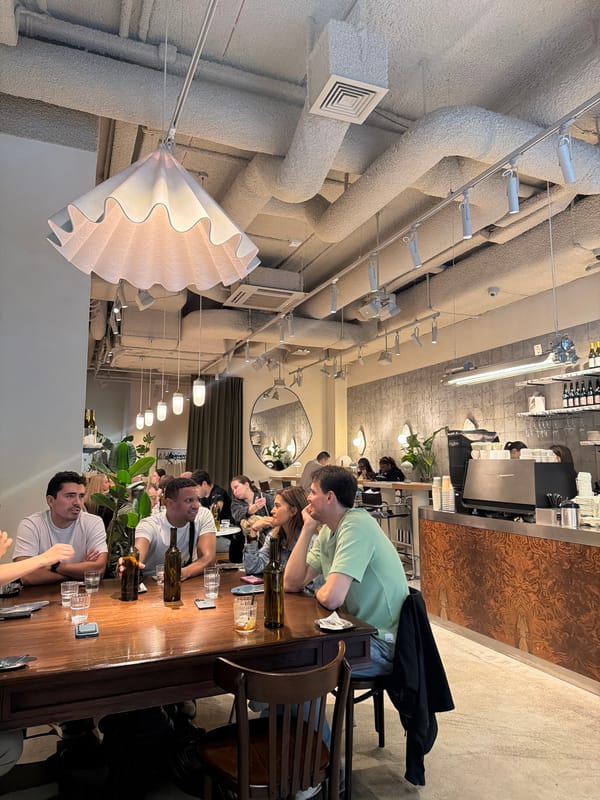 Group dinner at a well-designed restaurant table