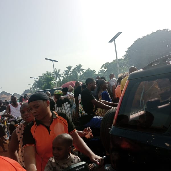 Morning poultry market bustles with activity in Nsukka, Nigeria