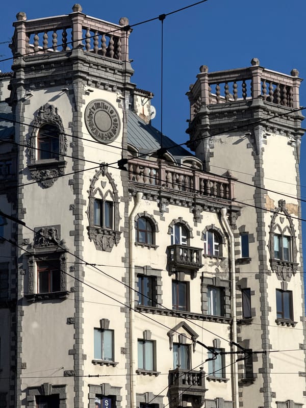 Tolstoy House facade documented in Saint Petersburg
