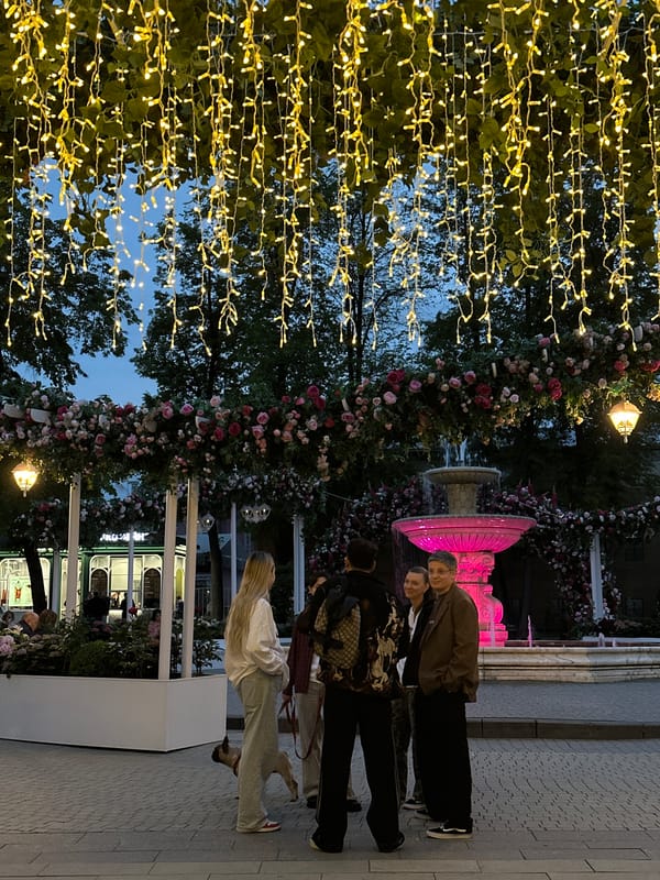 Evening street life documented across urban district during May