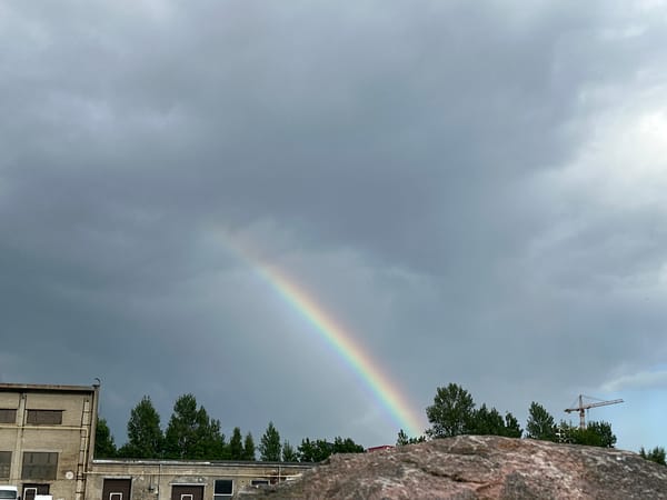 Multiple rainbows appear over Tallinn during dramatic weather