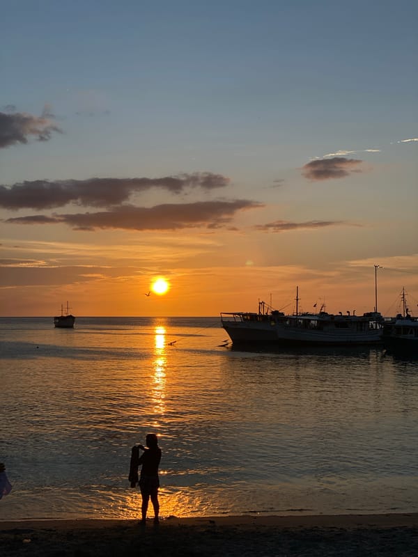 Golden hour at Juan Griego bay, Venezuela