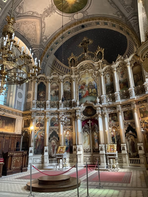 Orthodox church interior documented in Novi Sad, Serbia
