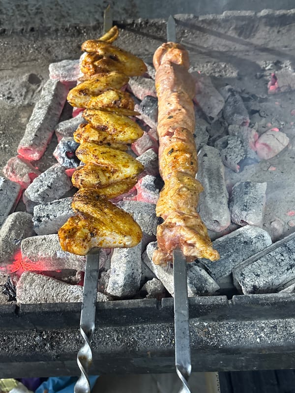 Morning barbecue gathering documented in Krasnoyarsk, Russia