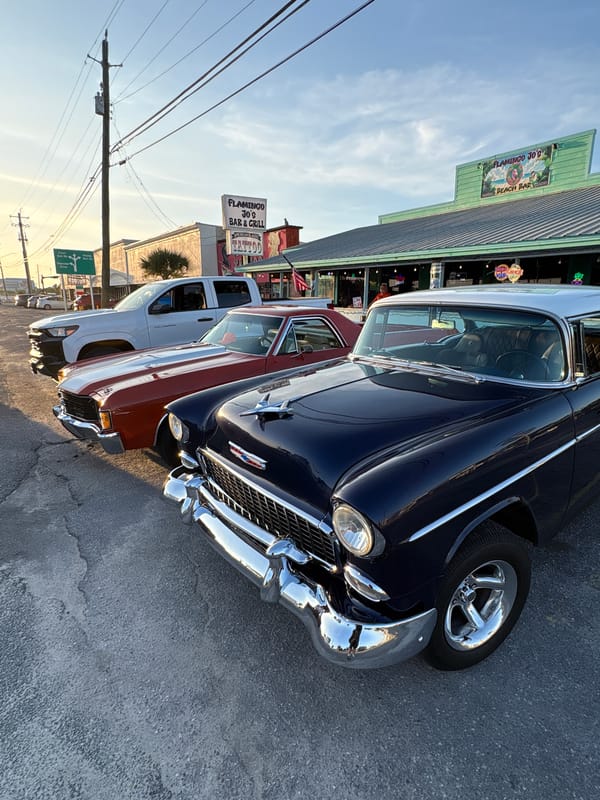 Golden hour street scenes captured in Panama City Beach