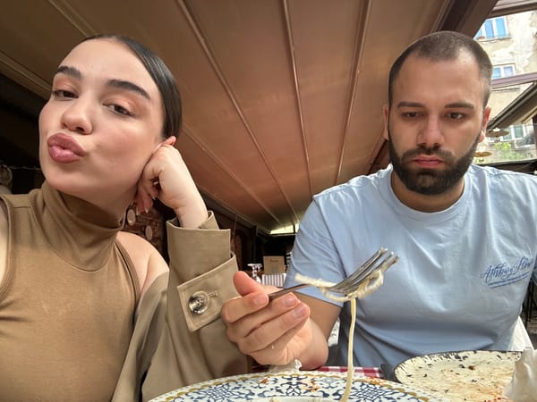 Couple enjoys Italian lunch at Sofia restaurant