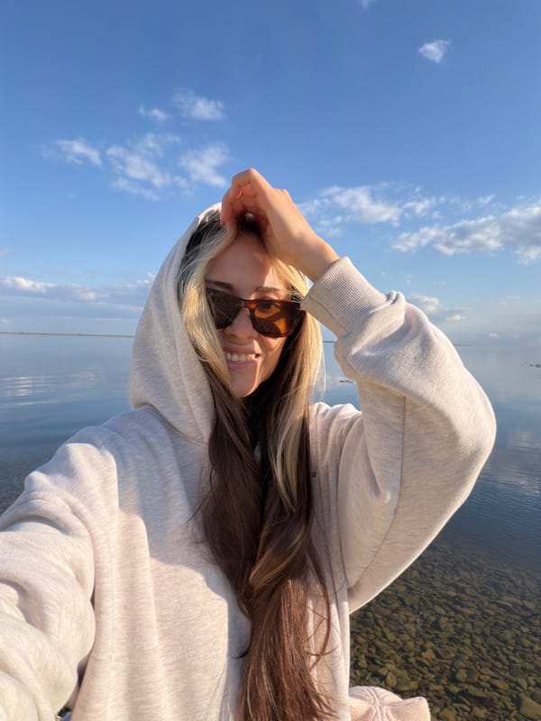 Family enjoys spring day by Volga River in Kamyshin