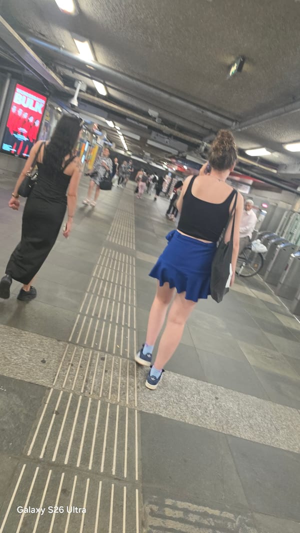 Morning at a Rotterdam transit hub, inside and out