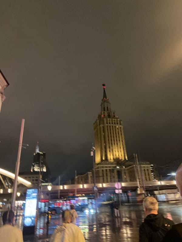 Evening snapshots capture ordinary Moscow life and infrastructure