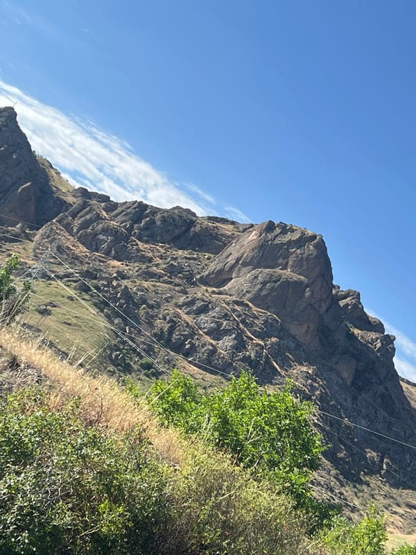 Mountain road and landscape scenes along Malishka, Armenia