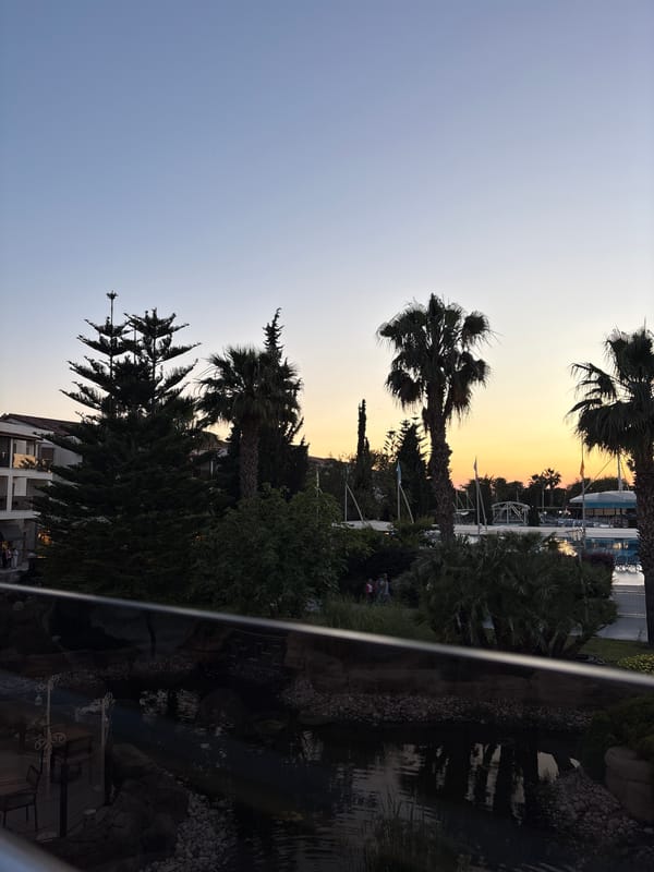 Sunset captured at resort in Selçuk, Turkey
