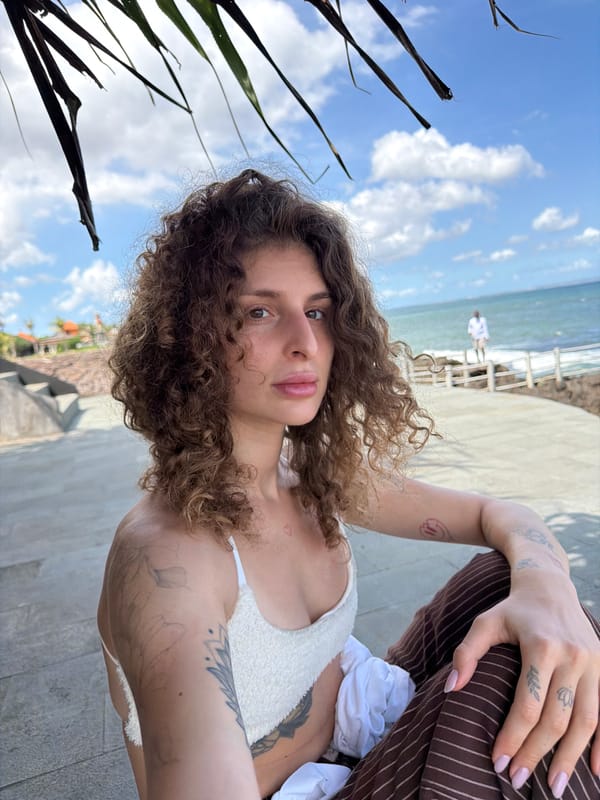 Woman photographed in various outdoor poses around Mengwi Indonesia