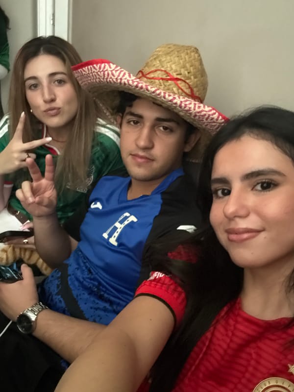 College Station residents pose for casual photos in soccer jerseys