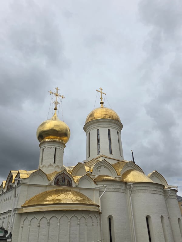 Morning tour through Trinity Lavra's domes and grounds, Sergiyev Posad