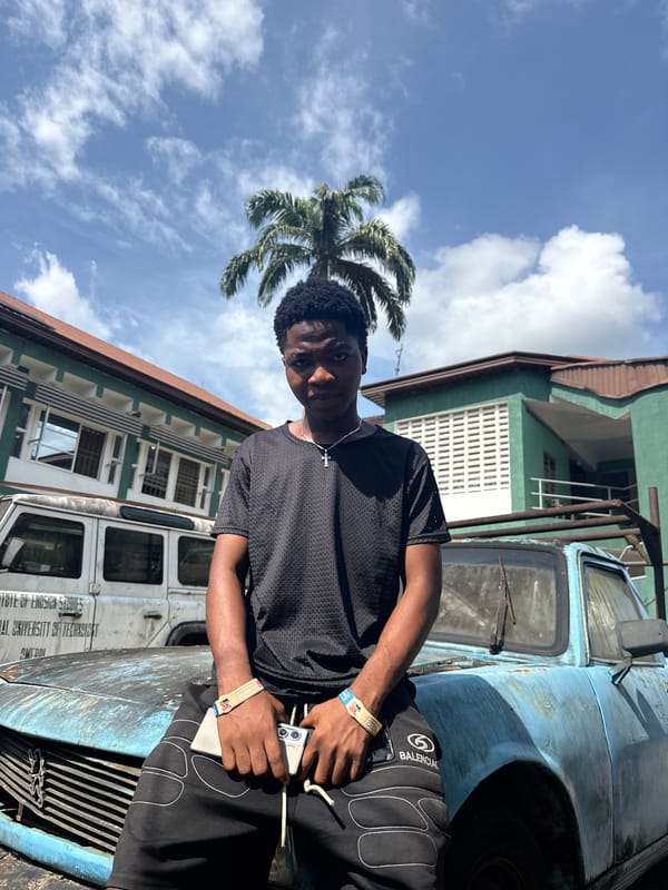 Young man photographed around Ihiagwa Nigeria during sunny afternoon