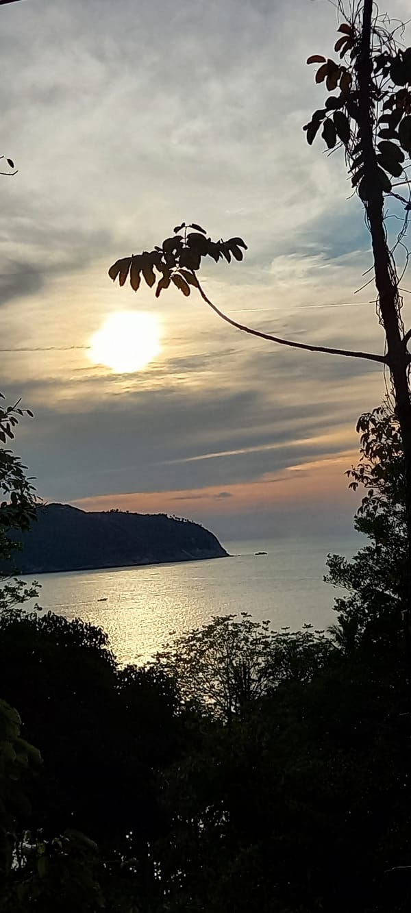 Sunset documented over Thai coast in Ko Pha-ngan area