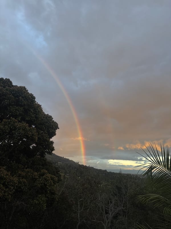 Rainbow and peaceful moments captured in Guarne, Colombia